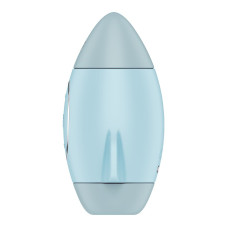 Вакуумний стимулятор з вібрацією Satisfyer Mission Control Blue, 2 незалежні мотори