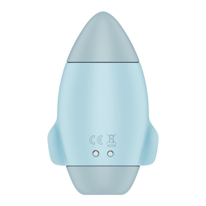 Вакуумний стимулятор з вібрацією Satisfyer Mission Control Blue, 2 незалежні мотори