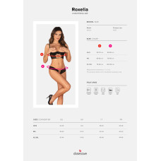 Комплект Obsessive Roxelia 2-pcs crotchless set M/L