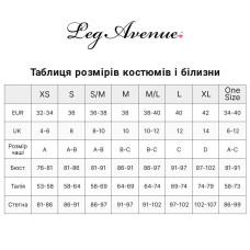 Комплект безшовної білизни Leg Avenue Long sleeve crop top & string Royal Blue One Size, топ, стрінги