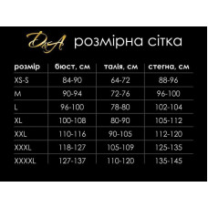 Сітчастий комплект білизни з воланами D&A, XS/S, топ, стрінги