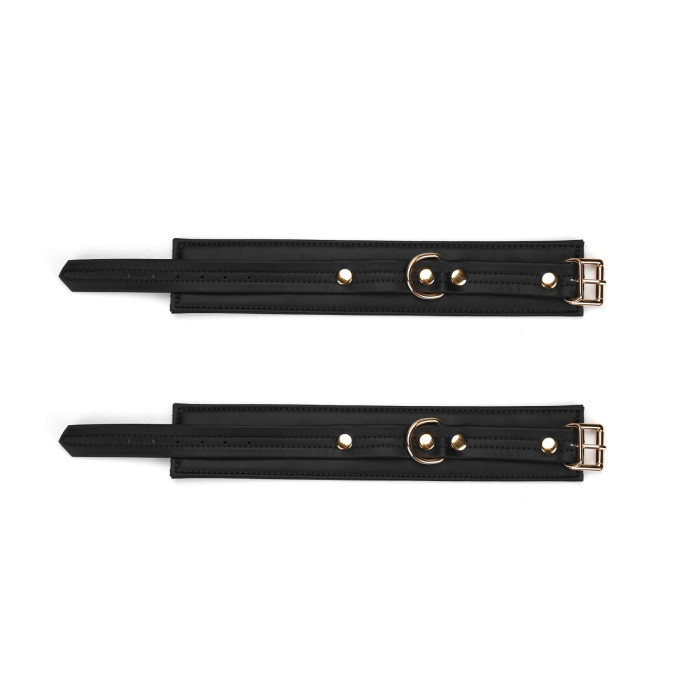 Поножі Liebe Seele Black Organosilicon Anklecuffs, екошкіра