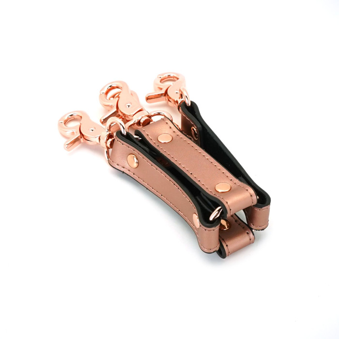Хрестовина для фіксації Liebe Seele Rose Gold Memory Hog Tie, натуральна шкіра, рожеве золото