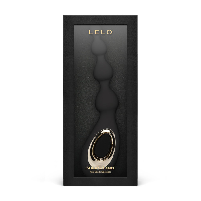 Анальне намисто з вібрацією LELO Soraya Beads Black, різний діаметр намистин, 8 режимів