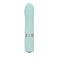 Розкішний вібратор PILLOW TALK - Flirty Teal з кристалом Swarovski, гнучка головка