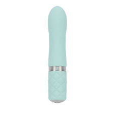Розкішний вібратор PILLOW TALK - Flirty Teal з кристалом Swarovski, гнучка головка