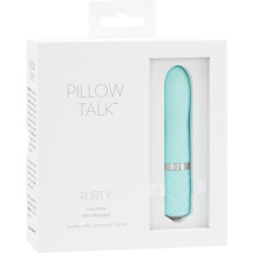 Розкішний вібратор PILLOW TALK - Flirty Teal з кристалом Swarovski, гнучка головка