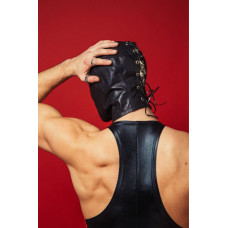 Закритий шкіряний капюшон D&A Deprivation mask Leather