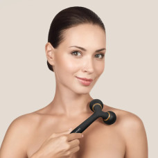 Електронний ультразвуковий ролик для обличчя та тіла GESKE Sonic Facial&Body Roller 4в1 gray