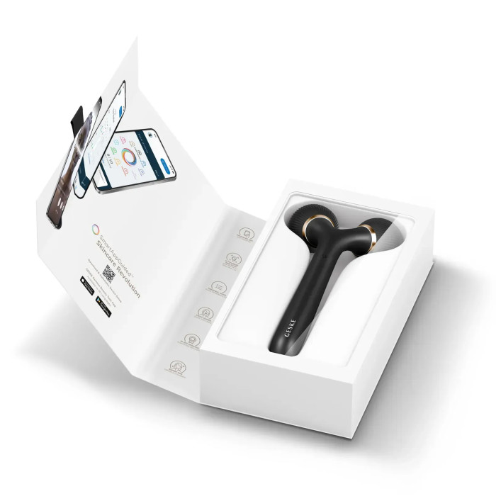 Електронний ультразвуковий ролик для обличчя та тіла GESKE Sonic Facial&Body Roller 4в1 gray
