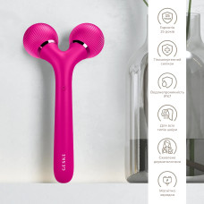 Електронний ультразвуковий ролик для обличчя та тіла GESKE Sonic Facial&Body Roller 4в1 magenta