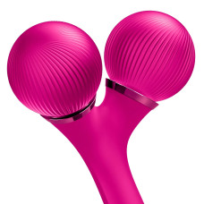 Електронний ультразвуковий ролик для обличчя та тіла GESKE Sonic Facial&Body Roller 4в1 magenta