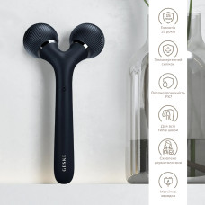 Електронний ультразвуковий ролик для обличчя та тіла GESKE Sonic Facial&Body Roller 4в1 black