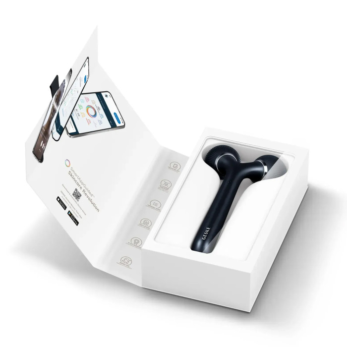 Електронний ультразвуковий ролик для обличчя та тіла GESKE Sonic Facial&Body Roller 4в1 black