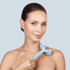 Електронний ультразвуковий ролик для обличчя та тіла GESKE Sonic Facial&Body Roller 4в1 aquamarine
