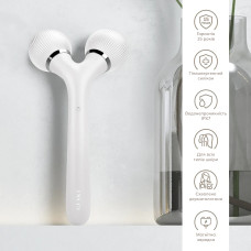 Електронний ультразвуковий ролик для обличчя та тіла GESKE Sonic Facial&Body Roller 4в1 white