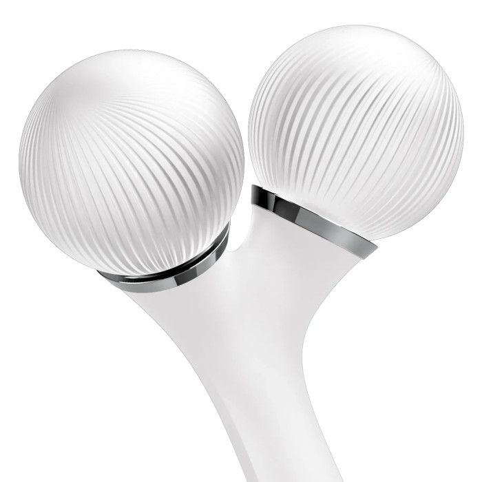 Електронний ультразвуковий ролик для обличчя та тіла GESKE Sonic Facial&Body Roller 4в1 white