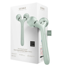 Електронний ультразвуковий ролик для обличчя та тіла GESKE Sonic Facial&Body Roller 4в1 green