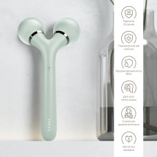 Електронний ультразвуковий ролик для обличчя та тіла GESKE Sonic Facial&Body Roller 4в1 green