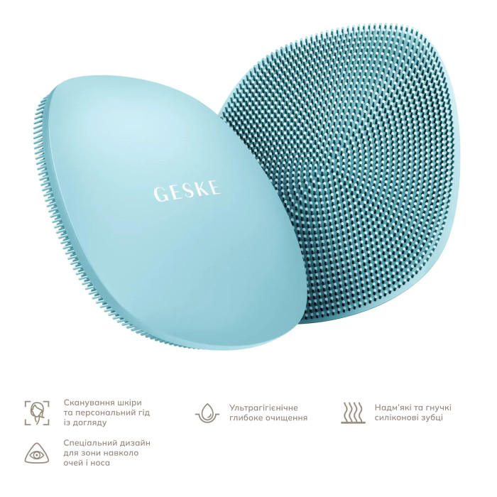 Щітка для обличчя GESKE Facial Brush 4в1 turquoise