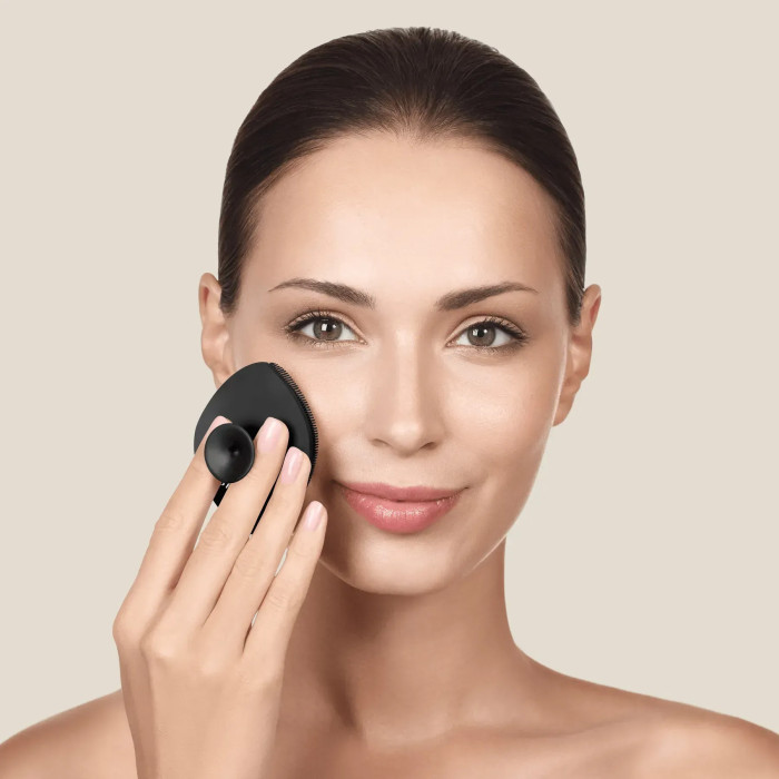Щітка для обличчя GESKE Facial Brush 4в1 з тримачем gray