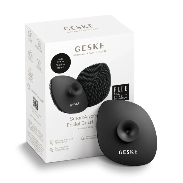 Щітка для обличчя GESKE Facial Brush 4в1 з тримачем gray