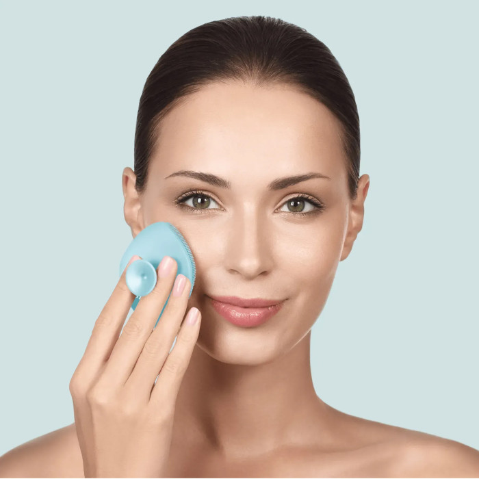 Щітка для обличчя GESKE Facial Brush 4в1 з тримачем turquoise