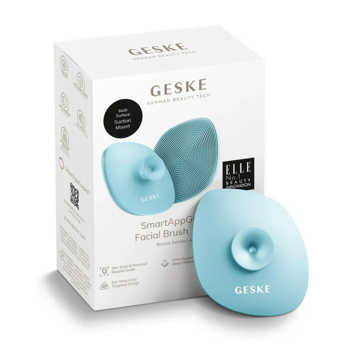 Щітка для обличчя GESKE Facial Brush 4в1 з тримачем turquoise