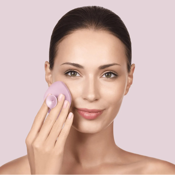 Щітка для обличчя GESKE Facial Brush 4в1 з тримачем pink
