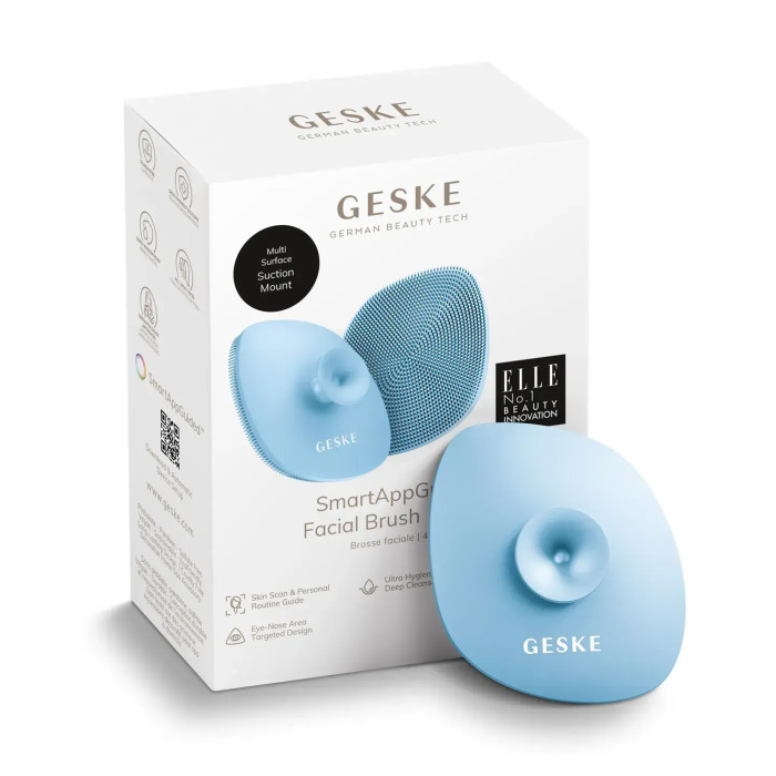 Щітка для обличчя GESKE Facial Brush 4в1 з тримачем aquamarine