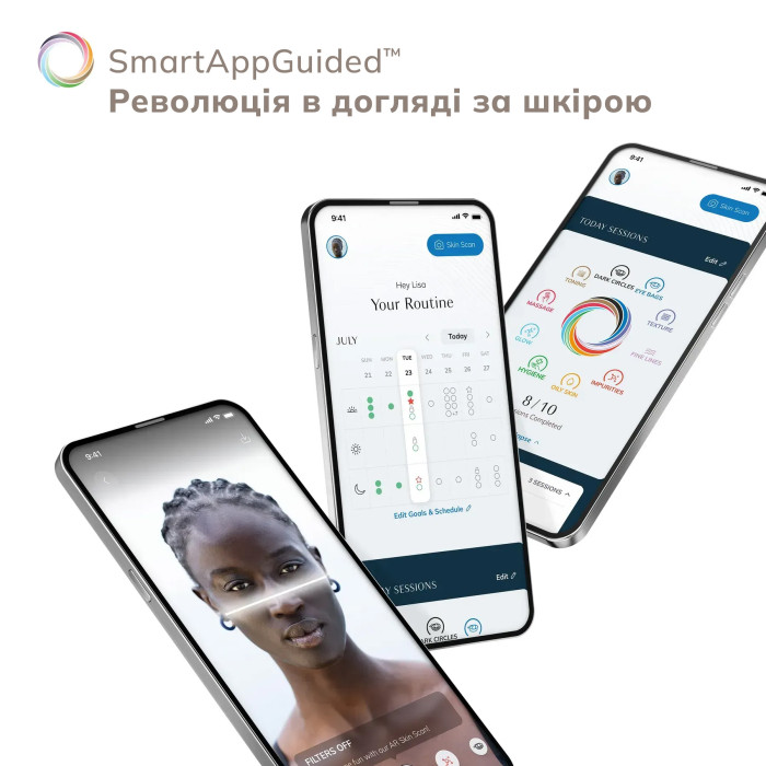 Електронна ультразвукова щітка для обличчя GESKE Sonic Facial Brush 5в1 starlight