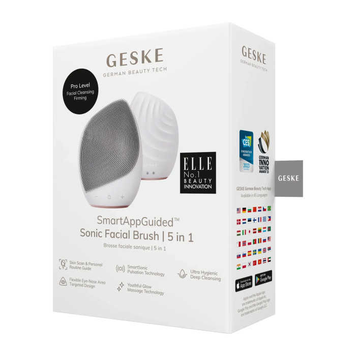 Електронна ультразвукова щітка для обличчя GESKE Sonic Facial Brush 5в1 starlight