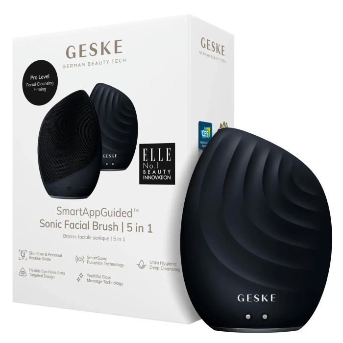 Електронна ультразвукова щітка для обличчя GESKE Sonic Facial Brush 5в1 black