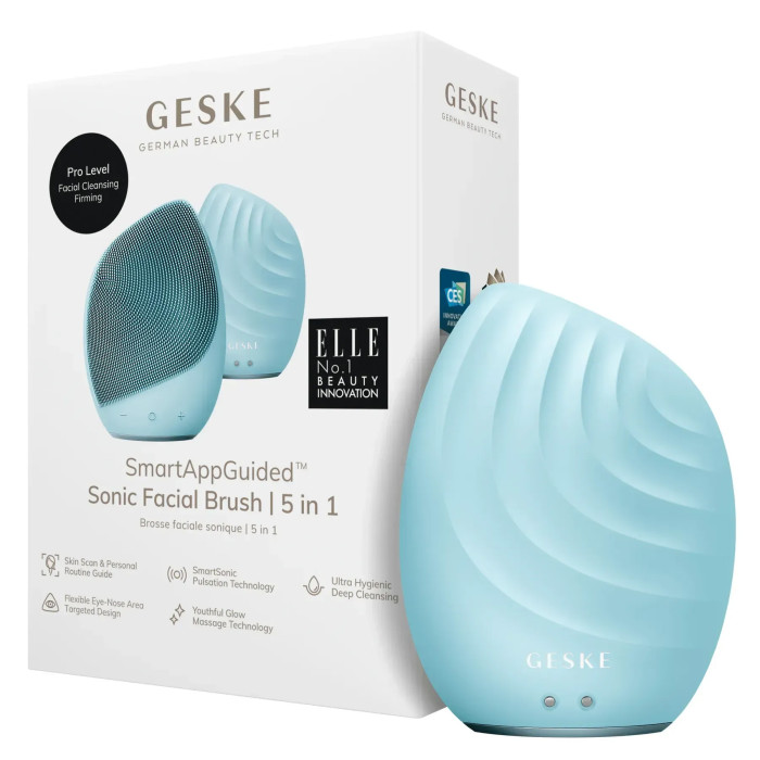 Електронна ультразвукова щітка для обличчя GESKE Sonic Facial Brush 5в1 turtoise