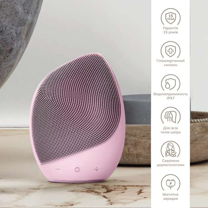 Електронна ультразвукова щітка для обличчя GESKE Sonic Facial Brush 5в1 pink
