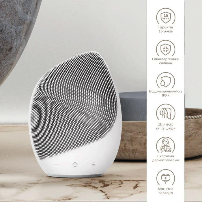 Електронна ультразвукова щітка для обличчя GESKE Sonic Facial Brush 5в1 white