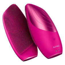 Електронна звукова термо щітка для обличчя GESKE Sonic Thermo Facial Brush 6в1 magenta