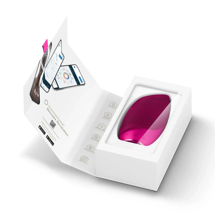Електронна звукова термо щітка для обличчя GESKE Sonic Thermo Facial Brush 6в1 magenta
