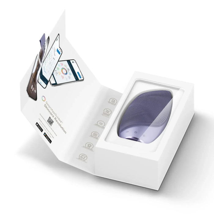 Електронна звукова термо щітка для обличчя GESKE Sonic Thermo Facial Brush 6в1 purple