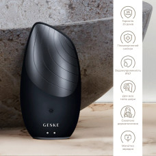 Електронна звукова термо щітка для обличчя GESKE Sonic Thermo Facial Brush 6в1 black
