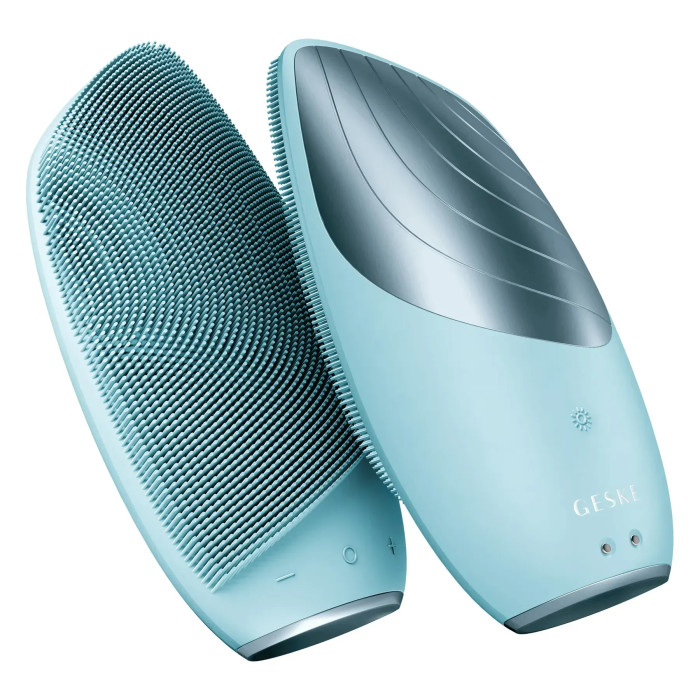 Електронна звукова термо щітка для обличчя GESKE Sonic Thermo Facial Brush 6в1 turquoise
