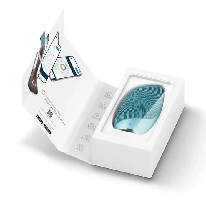 Електронна звукова термо щітка для обличчя GESKE Sonic Thermo Facial Brush 6в1 turquoise