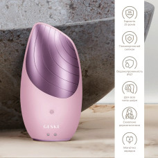 Електронна звукова термо щітка для обличчя GESKE Sonic Thermo Facial Brush 6в1 pink