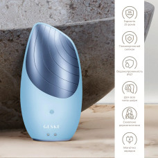Електронна звукова термо щітка для обличчя GESKE Sonic Thermo Facial Brush 6в1 aquamarine