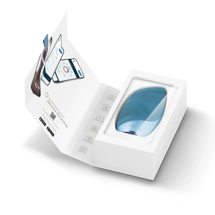 Електронна звукова термо щітка для обличчя GESKE Sonic Thermo Facial Brush 6в1 aquamarine
