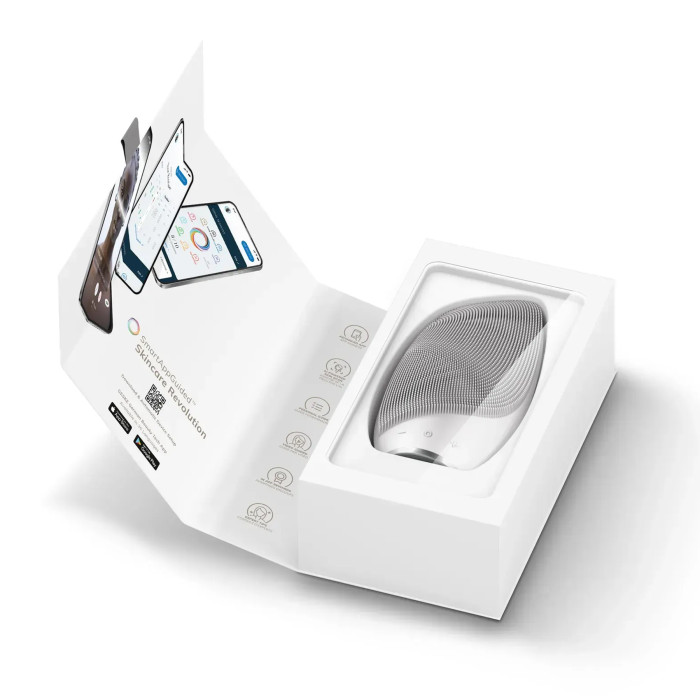 Електронна звукова термо щітка для обличчя GESKE Sonic Thermo Facial Brush 6в1 white