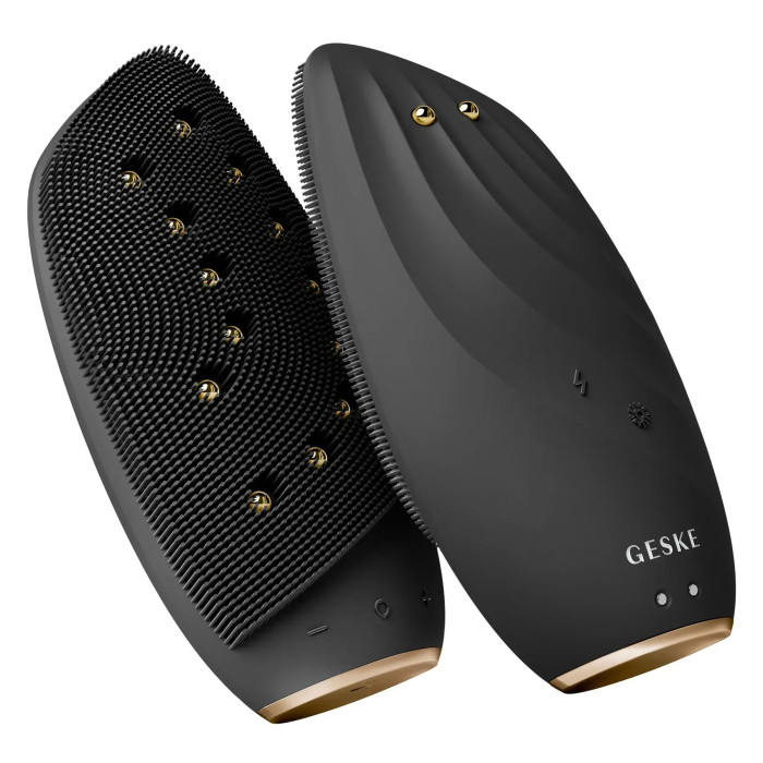 Очищувальна щітка для обличчя GESKE Sonic Thermo Facial Brush&Face-Lifter 8в1 gray