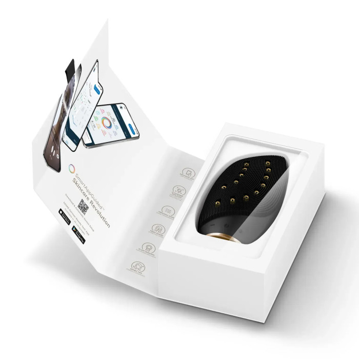 Очищувальна щітка для обличчя GESKE Sonic Thermo Facial Brush&Face-Lifter 8в1 gray