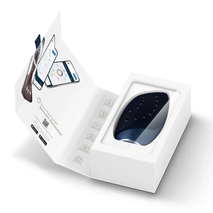 Очищувальна щітка для обличчя GESKE Sonic Thermo Facial Brush&Face-Lifter 8в1 midnight