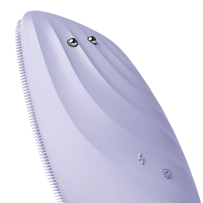 Очищувальна щітка для обличчя GESKE Sonic Thermo Facial Brush&Face-Lifter 8в1 purple